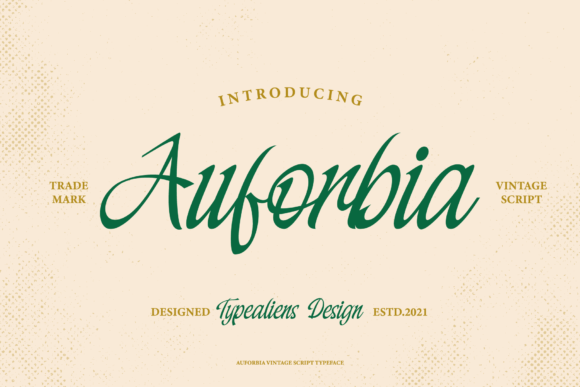 Auforbia: A Handwritten Font for Professional Small Business Branding