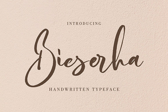 Bieserha: A Flowing Handwritten Font for Elegant Craft Designs