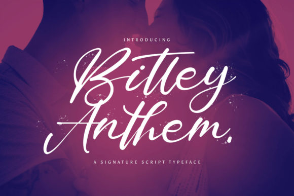 Bitley Anthem: A Delicate Handwritten Font for Elegant Web Design