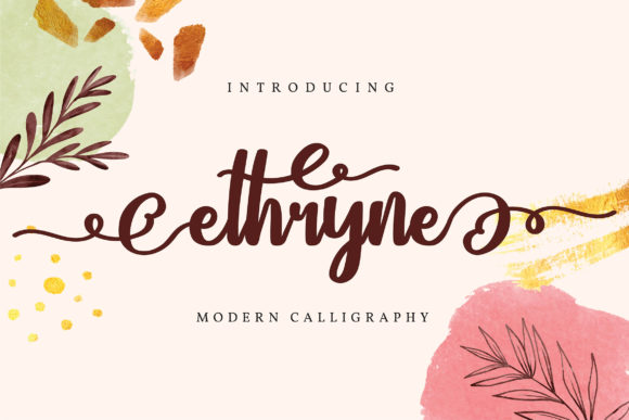 Ethryne: A Delicate Script Handwritten Font for Modern Marketing Designs