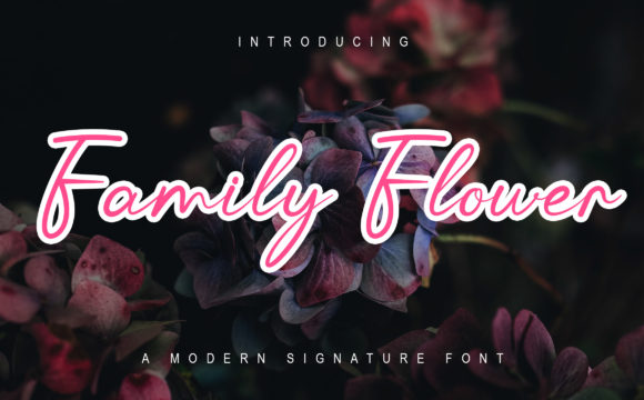 Family Flower: A Handwritten Font for Elegant Branding and Logotype Design