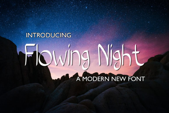 Flowing Night: A Lightweight Handwritten Font for Elegant Branding Projects