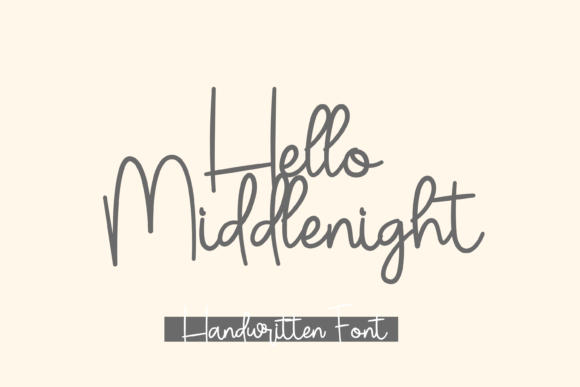Hello Middlenight: A Delicate Handwritten Font for Elegant Branding