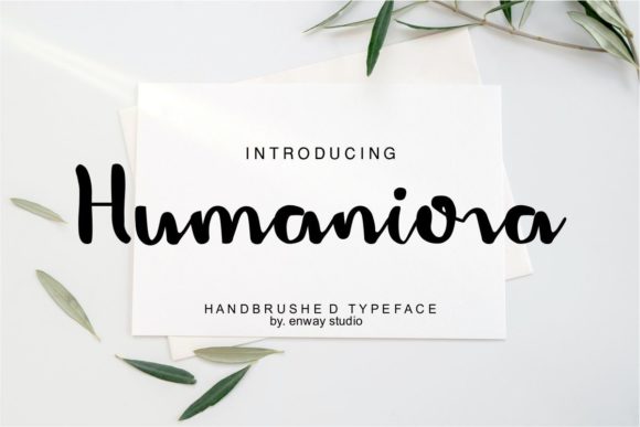Humaniora Handbrush: A Chic Script Font for Handmade Labels and Romantic Designs