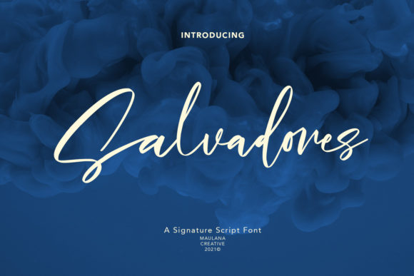 Salvadores Signature: A Stylish Script Font for Branding and Social Media Campaigns