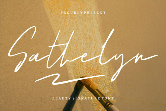 Sathelyn: A Stylish Handwritten Font for Elegant Editorial Design
